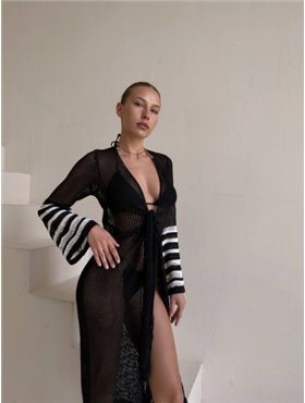 Пляжна накидка з легкої в"язки 128581111 Ghazel фото - Luxbikini