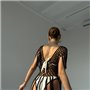 Стильна пляжна туніка з бахромою у чорному кольорі 124461111 Ghazel фото - Luxbikini