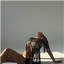 Стильна пляжна туніка з бахромою у чорному кольорі 124461111 Ghazel фото - Luxbikini