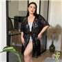 Жіноча мережвна пляжна туніка чорна PLUS SIZE 134391111 Ghazel фото - Luxbikini