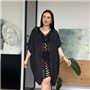 Пляжна чорна жіноча туніка PLUS SIZE 135711111 Ghazel фото - Luxbikini
