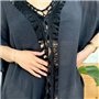 Пляжна чорна жіноча туніка PLUS SIZE 135711111 Ghazel фото - Luxbikini