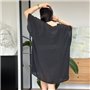 Пляжна чорна жіноча туніка PLUS SIZE 135711111 Ghazel фото - Luxbikini