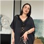 Пляжна чорна жіноча туніка PLUS SIZE 135711111 Ghazel фото - Luxbikini