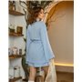 Жіночий костюм "Geneva" тканина льон Блакитний в смужку 5264 QC фото - Luxbikini