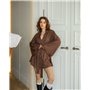 Жіночий костюм "Geneva" тканина льон Коричневий 5260 QC фото - Luxbikini