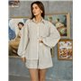 Домашній костюм "Florence" тканина льон Білий 5244 QC фото - Luxbikini