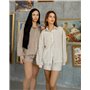 Домашній костюм "Florence" тканина льон Білий 5244 QC фото - Luxbikini