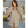Домашній костюм "Florence" тканина льон Бежевий 5243 QC фото - Luxbikini