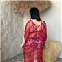 Жіноча бордова пляжна туніка PLUS SIZE 159971111 Ghazel фото - Luxbikini