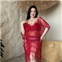 Жіноча бордова пляжна туніка PLUS SIZE 159971111 Ghazel фото - Luxbikini