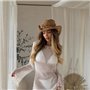 Напівпрозора пляжна біла сукня-туніка мушлями 159491111 Ghazel фото - Luxbikini