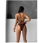 Роздільний купальник трійка з накидкою, коричневий  2991/112-S  фото - Luxbikini