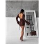 Роздільний купальник трійка з накидкою, коричневий  2991/112-S  фото - Luxbikini