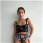 Комплект синьої еротичної білизни з поясом 781011111 Ghazel фото - Luxbikini