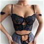 Комплект синьої еротичної білизни з поясом 781011111 Ghazel фото - Luxbikini