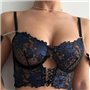 Комплект синьої еротичної білизни з поясом 781011111 Ghazel фото - Luxbikini