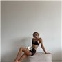 Чорний комплект еротичної білизни з спідничкою 780711111 Ghazel фото - Luxbikini