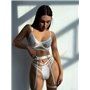 Білий комплект еротичної білизни з поясом та гартерами 778811111 Ghazel фото - Luxbikini