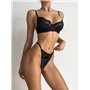 Чорний спокусливий комплект білизни з шовку та мережива 117321111 Ghazel фото - Luxbikini