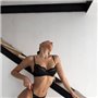 Чорний спокусливий комплект білизни з шовку та мережива 117321111 Ghazel фото - Luxbikini