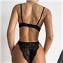 Чорний спокусливий комплект білизни з шовку та мережива 117321111 Ghazel фото - Luxbikini