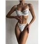 Білий спокусливий комплект білизни з шовку та мережива 117371111 Ghazel фото - Luxbikini