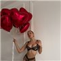 Чорна еротична білизна з відкритим доступом та ланцюжками 121221111 Ghazel фото - Luxbikini