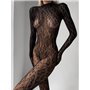 Сміливий чорний бодистокінг з лео принтом 141521111 Ghazel фото - Luxbikini