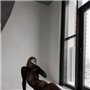 Сміливий чорний бодистокінг з лео принтом 141521111 Ghazel фото - Luxbikini
