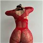 Червоний мереживний бодістокінг з камінчиками 238111111 Ghazel фото - Luxbikini