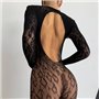 Сітчастий чорний бодістокінг з леопардовим принтом 114171111 Ghazel фото - Luxbikini