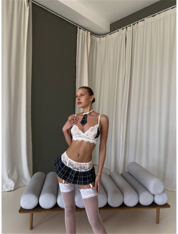 Еротичний костюм у зелену клітинку 132781111 Ghazel фото - Luxbikini