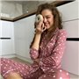 Зручна котонова теракотова піжама на ґудзиках в горошок 822211111 Ghazel фото - Luxbikini