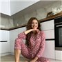 Зручна котонова теракотова піжама на ґудзиках в горошок 822211111 Ghazel фото - Luxbikini