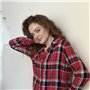 Фланелева зручна піжамка на ґудзиках в червону клітинку 107371111 Ghazel фото - Luxbikini