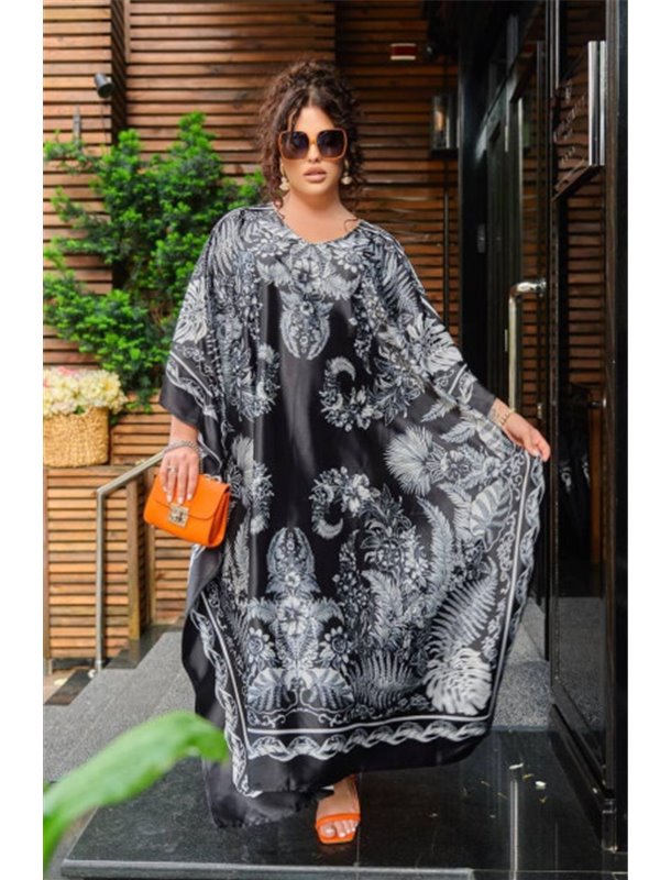 Розкішна шовкова довга сукня-туніка PLUS SIZE 476411111 Ghazel фото - Luxbikini