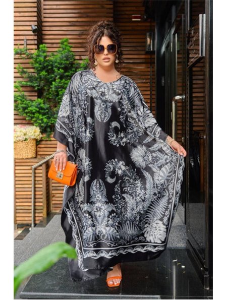 Розкішна шовкова довга сукня-туніка PLUS SIZE 476411111 Ghazel фото - Luxbikini