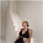 Пляжна сукня з відкритою спинкою та декоративним кільцем в чорному кольорі 128361111 Ghazel фото - Luxbikini