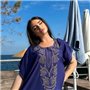 Легка максі сукня-кафтан синя PLUS SIZE для відпочинку 937611111 Ghazel фото - Luxbikini