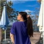 Легка максі сукня-кафтан синя PLUS SIZE для відпочинку 937611111 Ghazel фото - Luxbikini