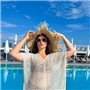 Пляжна туніка PLUS SIZE в сіточку 939711111 Ghazel фото - Luxbikini