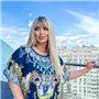 Розкішна максі сукня- туніка синя з золотом PLUS SIZE для відпочинку 874511111 Ghazel фото - Luxbikini