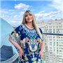 Розкішна максі сукня- туніка синя з золотом PLUS SIZE для відпочинку 874511111 Ghazel фото - Luxbikini