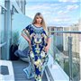 Розкішна максі сукня- туніка синя з золотом PLUS SIZE для відпочинку 874511111 Ghazel фото - Luxbikini