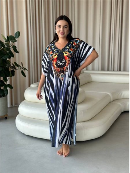 Розкішна легка максі сукня-туніка PLUS SIZE для відпочинку 101051111 Ghazel фото - Luxbikini