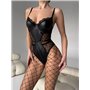 Шкіряне еротичне боді з акцентами 218/57-S Domino фото - Luxbikini