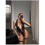 Мереживний боді з глубоким декольте 538/22-S Domino фото - Luxbikini