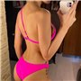 Купальник жіночий на одне плече, рожевий  2436-S Domino фото - Luxbikini
