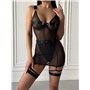 Еротичний боді з прозорою спідничкою 525/98-S Domino фото - Luxbikini